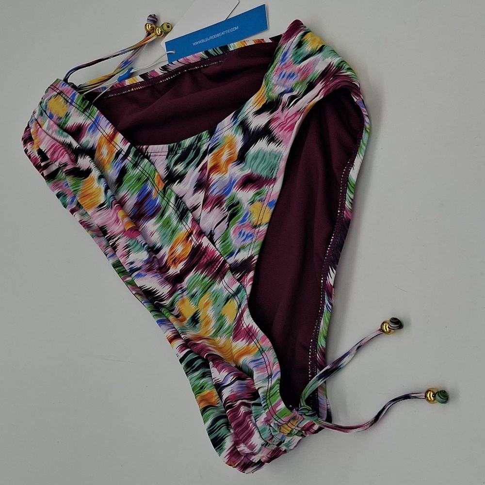 BLEU Rod Beattie Shirred Side Tie Hipster Bikini Bottom Multicolor 8 - Picture 5 of 10